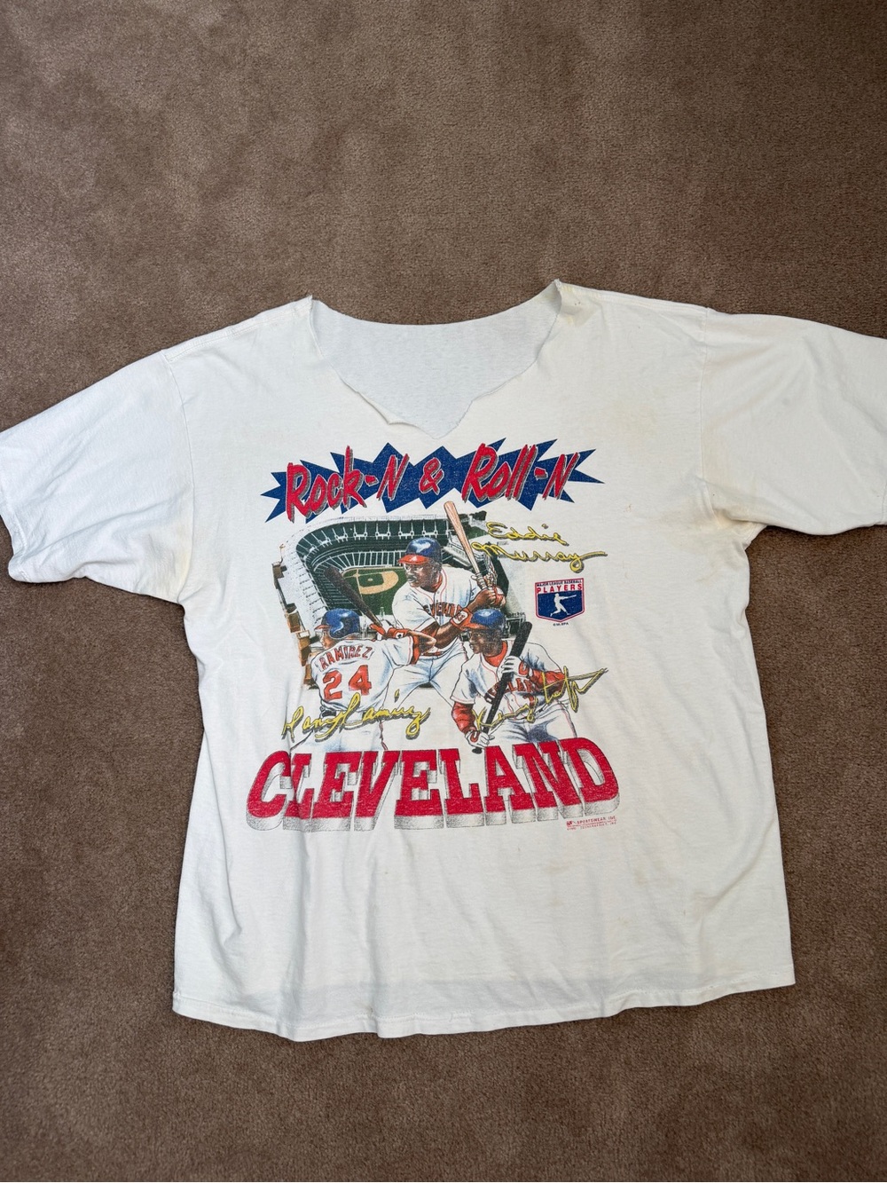 Cleveland Rock-N-Roll Baseball Graphic Tee - White